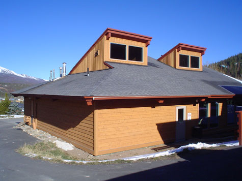 Both dormers from a distance finished.