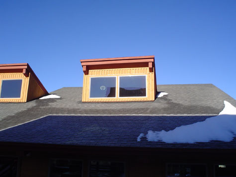 The dormer from a distance, finished.