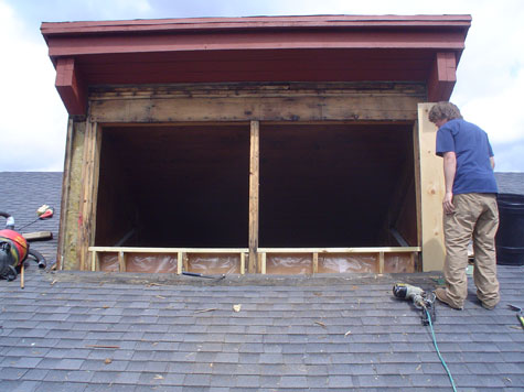 window sill has been framed