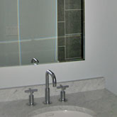 Drywall, countertop install, lighting install in Frisco bathroom remodel