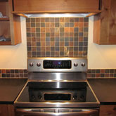 Stove detail from a Frisco kitchen remodel